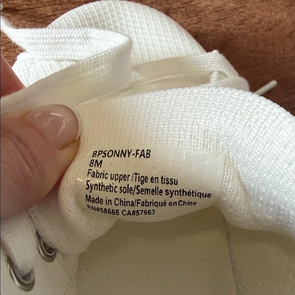 BP Women's Cream Lace-Up Sneakers - Picture 7 of 7